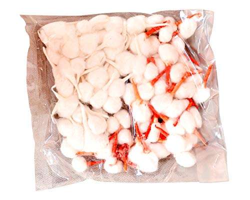 Chote Ustad Pooja Samagri Cotton Wicks, Diya Bati, Jyot Cotton, Organic Batti, Pure Puja Baati, Round Cotton, Lambi Batti, Long Wicks, Kesar batti, White Color, for Puja, Prayer Color (1000 Wicks) 1