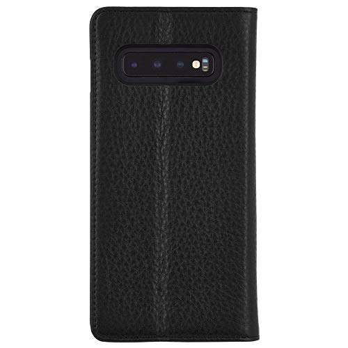 Case-Mate - Wallet Folio - Samsung Galaxy S10+ Leather Wallet Folio Case - Black Leather 1