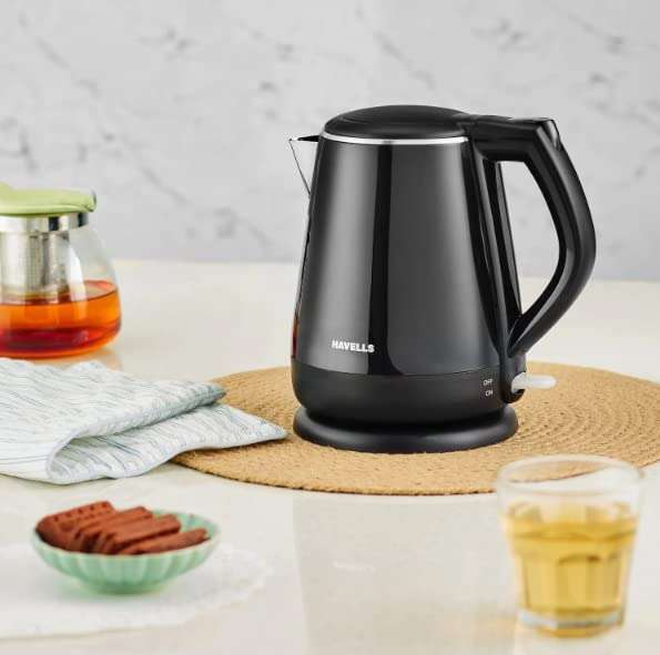 1.2 LTR Double Wall Kettle/Stainless Steel Inner Body/Cool Touch Outer Body 1500 W Electric Kettle (Black) 4