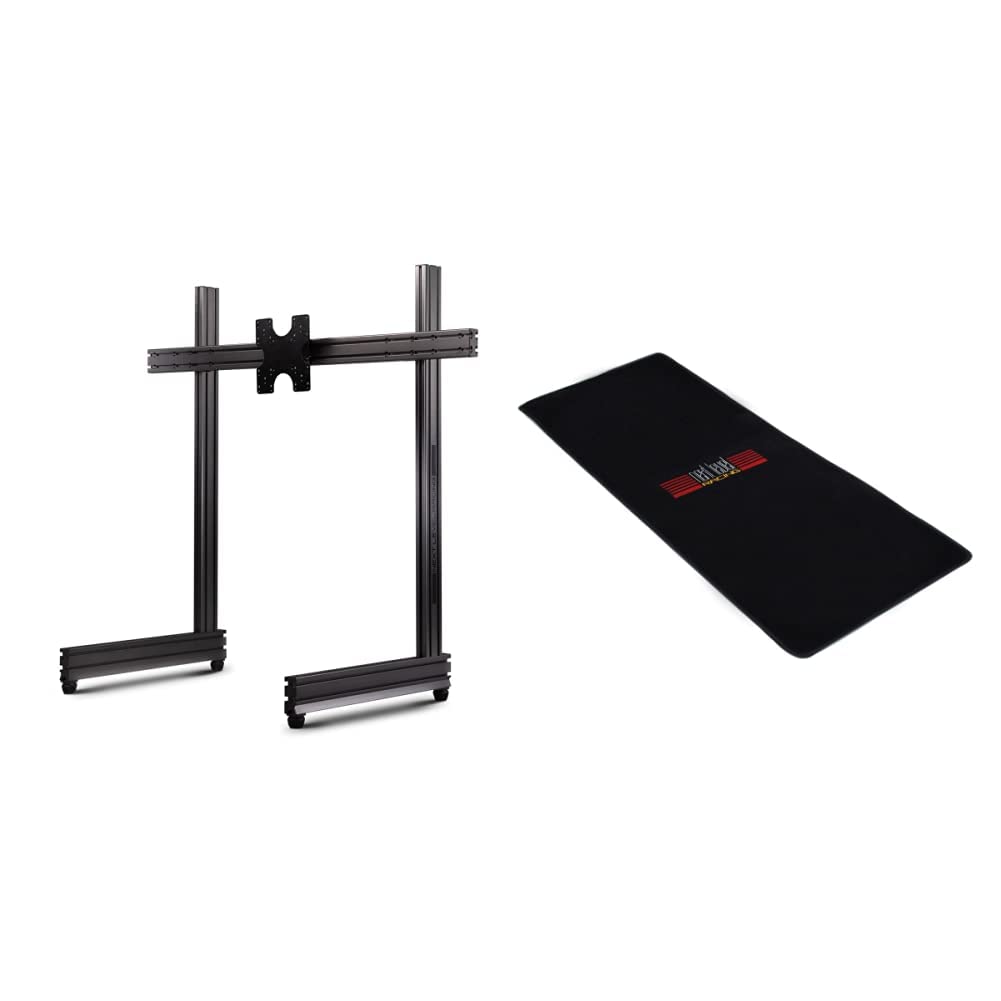 Next Level Racing Elite Freestanding Single Monitor Stand Carbon Grey (NLR-E005) & Floor Mat (NLR-A005) 1