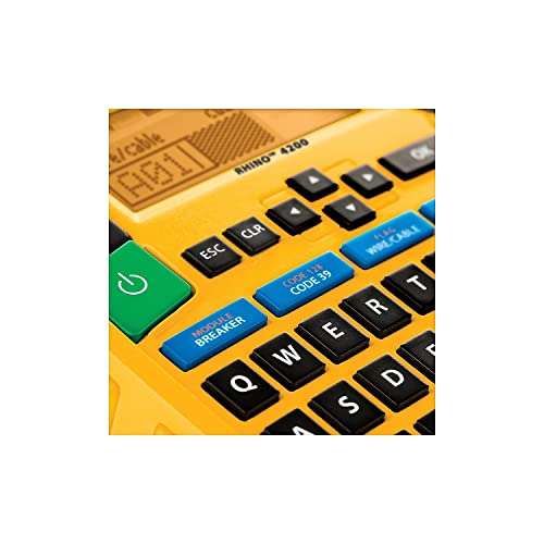 DYMO 1801611 Rhino 4200 Basic Industrial Handheld Label Maker, 1 Line, 4 3/50x8 23/50x2 6/25 (DYM1801611) 3