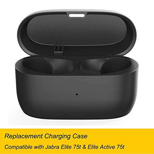 Threeeggs for Jabra Elite 75t Charging Case, 700mah Charger Cradle Dock for Jabra Active 75t (Earbuds not Included, Black) 3