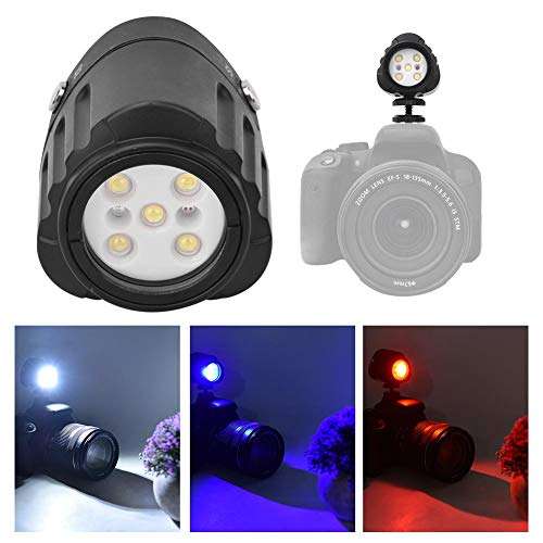 Natruss 7500K 1000lm Underwater Fill Light, LED Energy-Saving 40m/130ft IPX8 Waterproof Grade Diving Fill Light, SL-18 for Photography Underwater 1