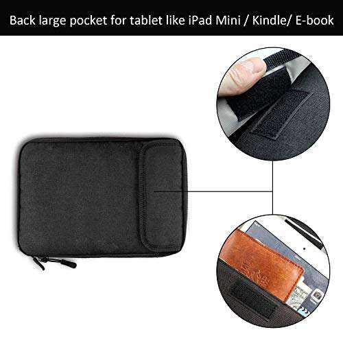 Rinvanic Electronic Cable Organizer Bag, Waterproof Travel Accessories Carry Cases Portable Cord Organizer Bag for Cable, Charger, Phone, USB, SD Card with 8pcs Cable Ties 4