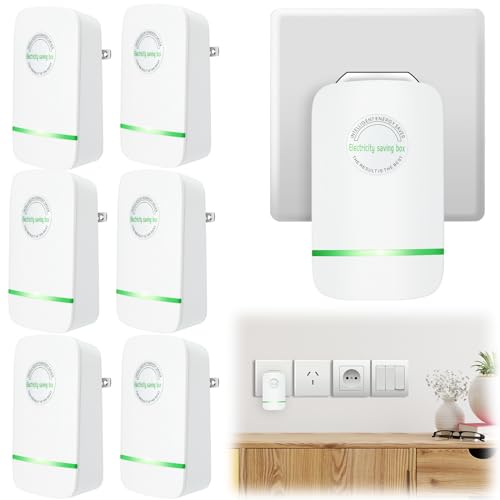 Copkim Stop Watt Energy Saving Device Electricity Saving Box Power Saver Efficiency Energy Saver Device for Home Office Market Electric Machine US Plug 90V-250V 30KW(6 Pcs)