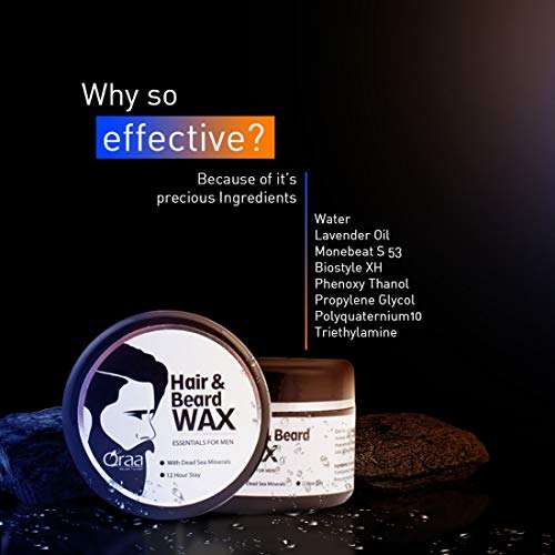 Qraa Men Hair and Beard Wax, 100 g (Pack of 2) 4