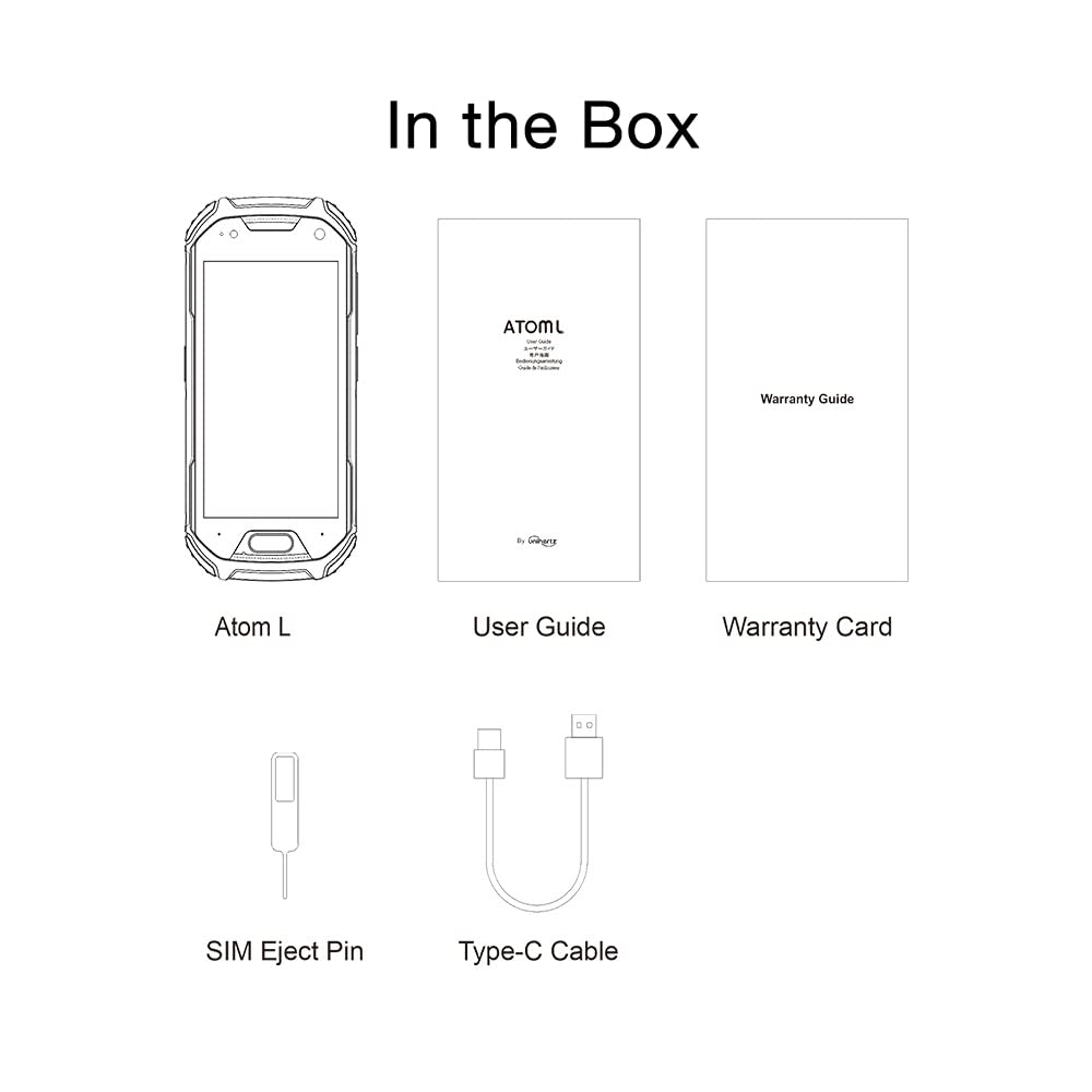 Unihertz Atom L 6GB+128GB, Rugged Unlocked Smartphone Android 11 4300mAh Battery 48 MP Camera (Support T-Mobile & Verizon only) 5