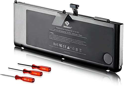 E EGOWAY Replacement Laptop Battery Compatible with MacBook Pro 15 inch A1321 A1286 Mid 2009 and 2010 1