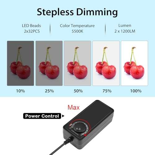 Portable Photo Studio Box - PULUZ 16 inch 40cm Portable Photography Light Tent, Professional Foldable Shooting Lighting Softbox with 2x32 LED Lights & Three-Color Backdrops for Product Display 2