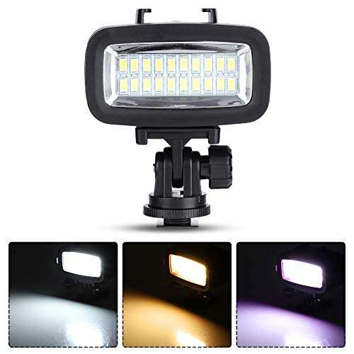 Waterproof Photography Diving Fill Light, 20 LED Sturdy Durable Protective 40M Underwater with Lamp Mount 5