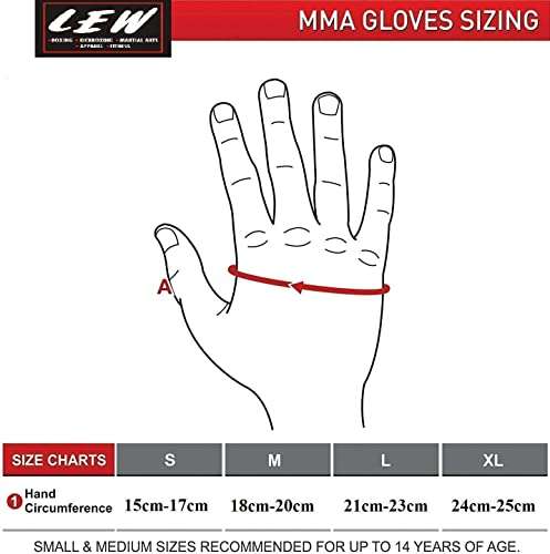 LEW Red/Black Fight/MMA/Muay Thai Thumb Protection Grappling Gloves (Black/Red, Large/X-Large) 5