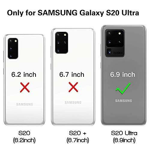 SZFIRSTEY for Samsung Galaxy S20 Ultra Case, Built-in Screen Protector Full Body Heavy Duty Dust Shockproof Case Support Wireless Charging for Galaxy S20 Ultra 5G 6.9 inch-2020(S20 Ultra-Black) 2