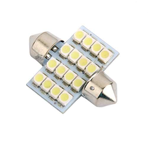 Led Car Bulb 31 Mm 3528 16 Leds Smd Dome Map Interior Light Lamp 12v White - Pack of 1 2