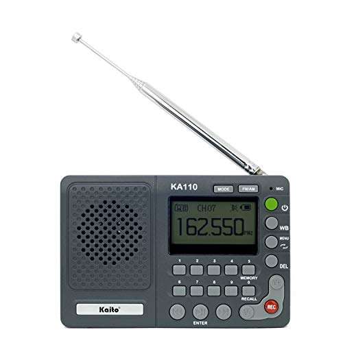 Kaito KA110 Compact Digital AM/FM NOAA Weather Radio and MP3 Player with Micro-SD Card Reader 6