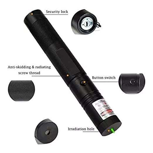 Rechargeable High Power Green Laser Beam Pointer Disco Light with (7 Miles Range) with Battery and Charger 5