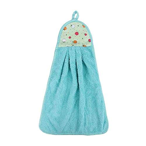 Maysha Microfiber wash Basin Hanging Hand Kitchen Towel Napkin with Ties, 44 x 24 cm with Pack of 3 2