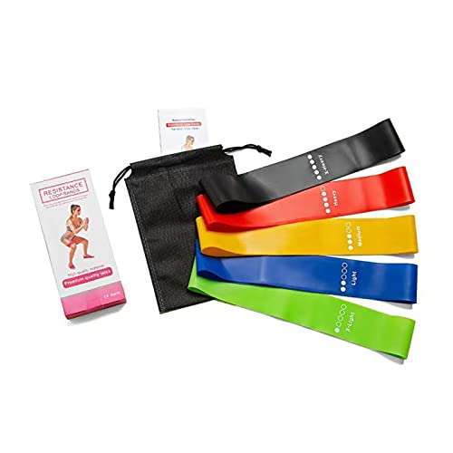 Resistance Loop Bands Set, Exercise Bands,Workout Bands Set of 5 Resistance Levels Non Slip 1