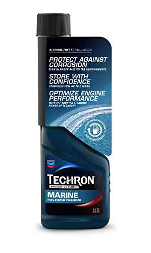 Chevron Techron Protection Plus Powersports and Small Engine Fuel System Treatment Counter Display, 4oz, Pack of 12