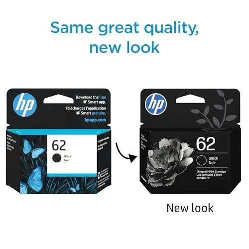 HP 62 Black Ink Cartridge | Works with ENVY 5540, 5640, 5660, 7640, OfficeJet 5740, 8040, OfficeJet Mobile 200, 250 | Instant Ink Eligible | C2P04AN | Packaging May Vary 2