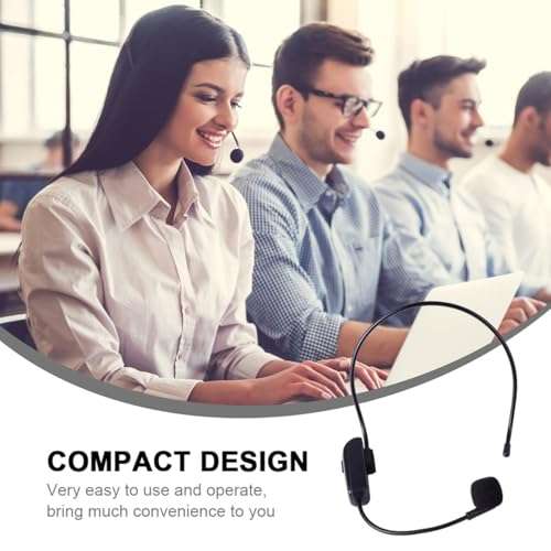 kh Dual Wireless Microphone Headset for 2 People with 1/4''Plug, Range, UHF Wireless Headset Mic for Karaoke Speaker, Amplifier, Mic Speakers, PA System, Teaching, Fitness Teaching, Conferences 6