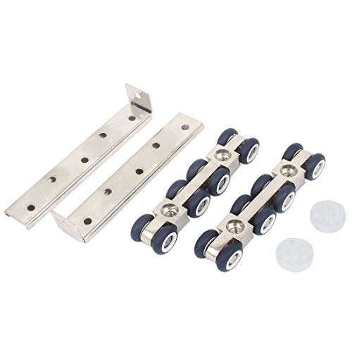 New Lon0167 Glass Door Featured Hardware 8 Wheels reliable efficacy Sliding Frameless Pulley Hangers Rollers 2pcs(id:30b 0f 04 d9f) 1