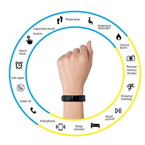 ZEB-FIT550CH, Zebronics Smart Fitness Band with Color Display, Heart Rate Monitor, Pedometer,Sleep Monitoring, Caller ID,Incoming Call Rejection & Music Control. (Blue) 5