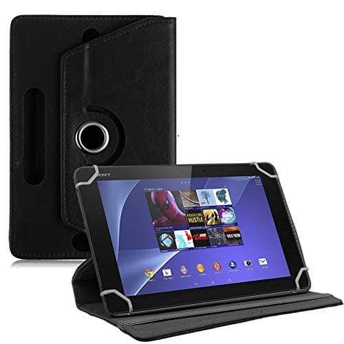 TGK Rotating Cover for Sony Xperia Z2 4G LTE Tablet 10.1-Inch (Black) 360 Degree Leather Rotary Swivel Stand Case 1