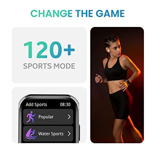 TAGG Verve Max II 1.83” Biggest Display Smartwatch with Metal Body | Smart QR Codes to Receive Payments || 120+ Sports Mode | 7 Days Long Battery || Water Resistant || in Build Calculator and Games 4