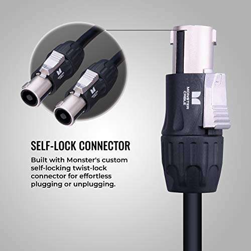 Monster Prolink Studio Pro 2000 Speaker Cable with Speak,On Connectors, 3 ft, Speak,On Plugs 4
