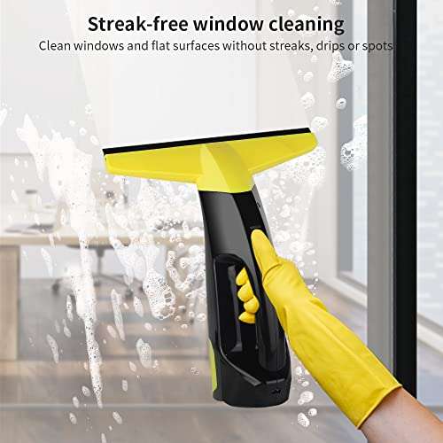 Window Vacuum, Rechargeable Window Vac, Power Window Vacuum Cleaner Set, Window Squeegee Vacuum, Electric Vacuum Cleaning Tool for Windows, Tiles, Mirrors, 200ml Water Tank 3