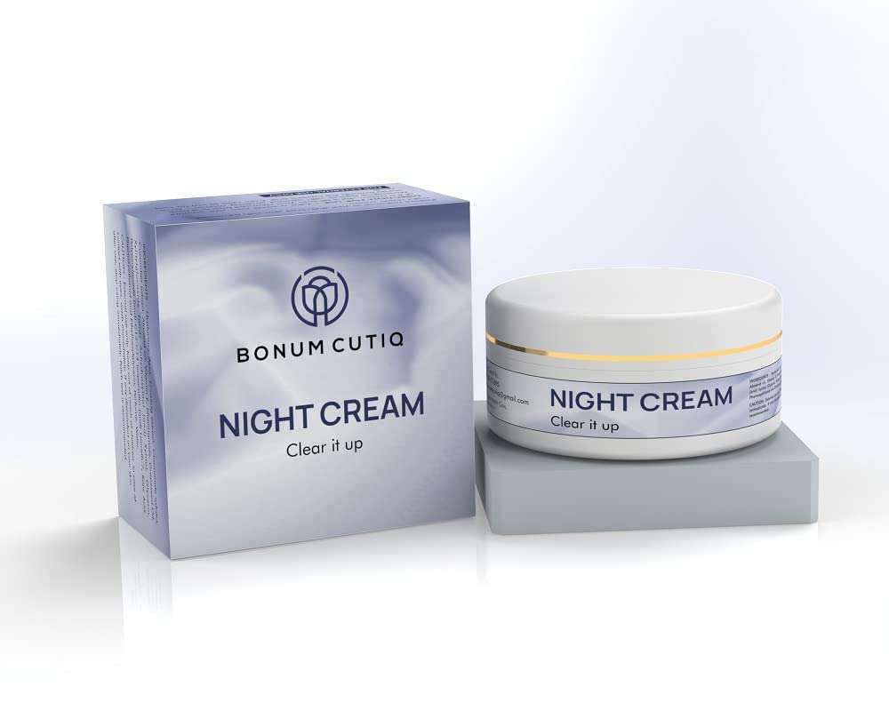 BONUM CUTIQ Night Cream Skin Whitening & Smooth | Remove Dark Spot, Pregnancy Mark & Scars | Repair Wrinkle & Sign of Aging | Treat mild irritation & inflammation 1