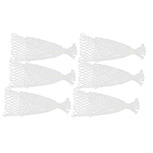 VGEBY Billiards Pool Table Pockets 6PCS, Billiards Net Pocket Cotton Mesh Bag Pool White Pool Table Accessories 6