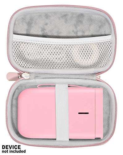 GETGEAR Portable Label Printer Case for Label Maker Machine NiiMbot D11 2020 Portable Wireless Connection Label Printer, mesh Pocket for Label Tape and Charge Cord 4