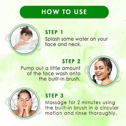 WOW Skin Science Aloe Vera Foaming Face Wash with Built-In Face Brush for deep cleansing - No Parabens, Sulphate, Silicones & Color - 100mL 4