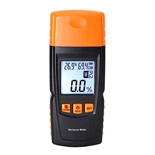 CICIN Wood Moisture Meter 2~70%, Humidity Tester Timber Damp Detector Portable Wood Moisture Meter Humidity Gauge 1
