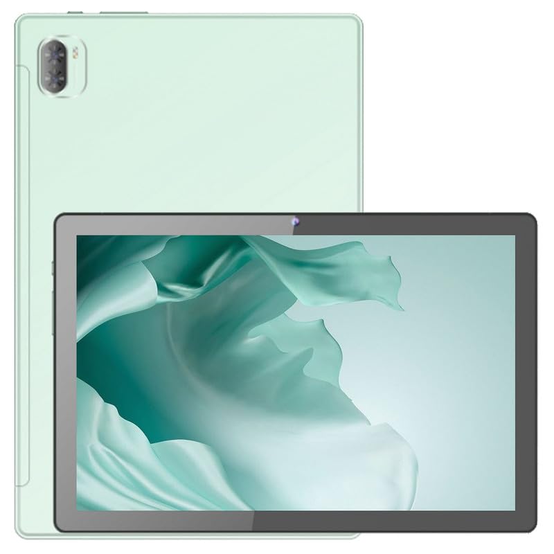 IKALL N18 Pro Tablet, 10.1'' IPS HD Plus Display, Octa-Core Processor, 4GB RAM, 64GB Storage, 6000mAh Battery, 4G, Wi-Fi + LTE, Voice Calling, 8MP + 13MP Camera, Android Tablet (Pastel Green)