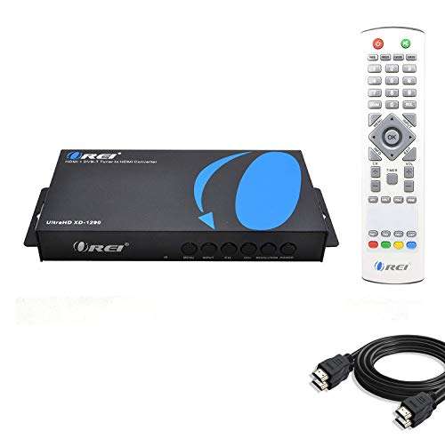 OREI 4K PAL to NTSC HDMI Video Converter with 2-Pack 6ft HDMI Cable Built in Digital DVB-T TV Tuner - Worldwide Voltage 1