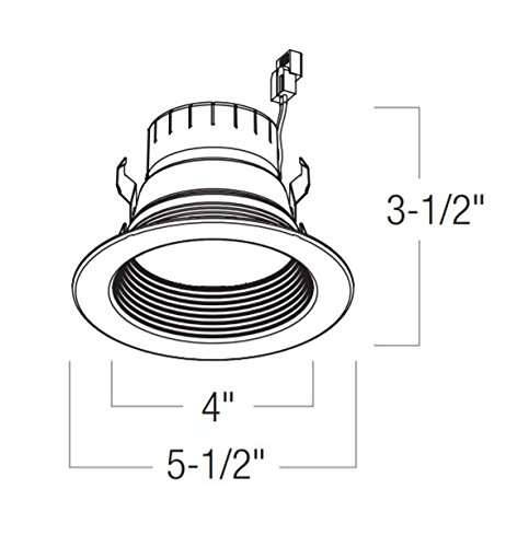 Nora NLPR-4 4" Prism Smart LED RGBW Retrofit Baffle Downlight (White) 3