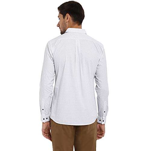 Red Tape Men's Printed Regular Fit Shirt (RSF8925A_Dot White_M 4