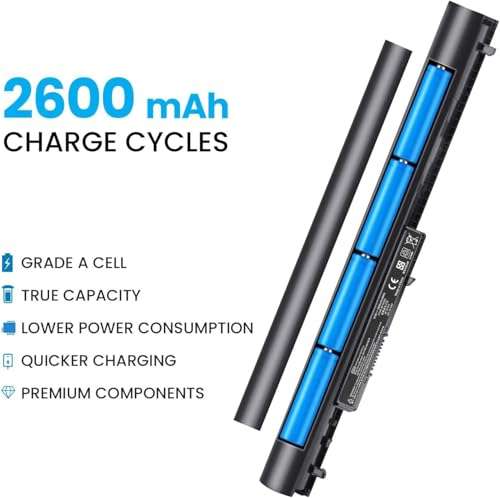 HSX 2600mAh Battery for HP 746641-001 740715-001 OA04 OA03 746458-421 751906-541 HSTNN-LB5Y HSTNN-LB5S 15-R052NR 15-R015DX 250 G3 TPN-F113 TPN-F115 - High Performance [14.8V/2600mAh/38.48wh] 3