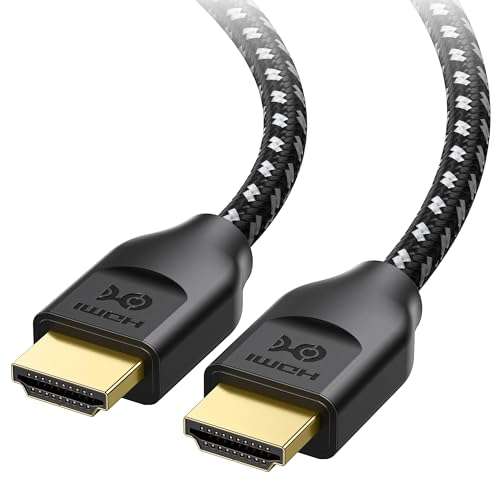 Cable Matters [Ultra High Speed HDMI Certified Braided 48Gbps 8K HDMI Cable 9.8 ft / 3m with 8K@60Hz, 4K@240Hz and HDR Support for PS5, Xbox Series X/S, RTX3080 / 3090, Apple TV and More in Black 1