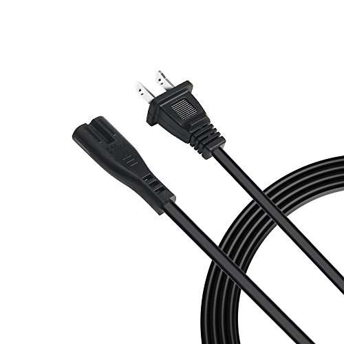 AC Power Cable 2 Prong Plug Cord Compatible with Samsung Philips Toshiba LG Sony Sharp Panasonic LED Flat TV Sky Box Sky Plus+ HD Box 1