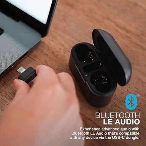 JLab Epic Lab Edition True Wireless Earbuds, Hybrid Dual Drivers, Spatial Audio, Multipoint BT, Wireless or USB-C Charging, Wear Detect Auto Play/Pause, Google Fast Pair 6