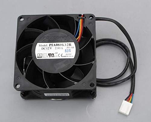 80x80x38mm PIA080K12R -P03-AB 8cm 12V 2.8A 4Wire PIA080K12R-P03-AB Cooling Fan