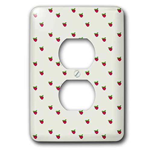 3dRose lsp_168210_6 Cute Little Strawberry Pattern Light Switch Cover