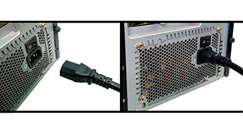 6 Ft PDU Whip Device Power Cord C14 to C13 | 16 AWG | 1625/3250 Watt | 13 Amp | 120/240 Volt - Data, Mining, Power Supplies, Computers, Servers - 3 Prong, 16 Gauge, w/Ground, 110-250V 4