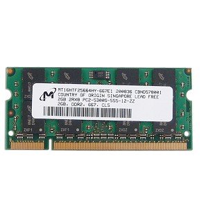 Micron 2GB DDR2 RAM PC2-5300 200-Pin Laptop SODIMM