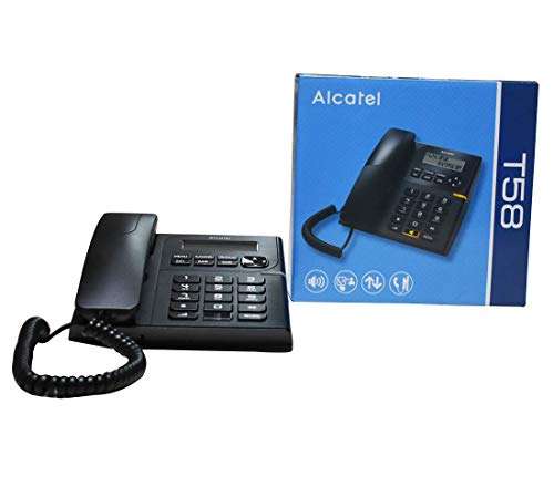Alcatel New T-58 Black Corded Landline Phone with Caller id and Speaker with Attractive Design 6