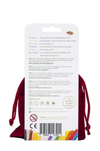 Crayon Rocks, Crayons in a Rock Shape, 16 Count, Tripod Grip Made For Handwriting Development in Kids and Toddlers, Fun & Educational, Creative Activity, Comes in a Red Velvet Bag - 16 Colors 3