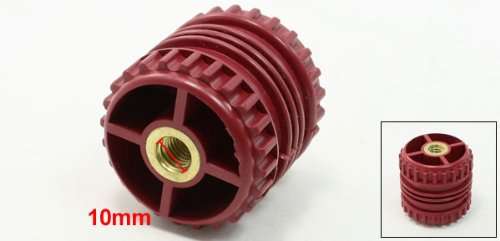 GCS50*50 10mm Diameter Metal Thread POP Plastic Busbar Insulator Dark Red 2